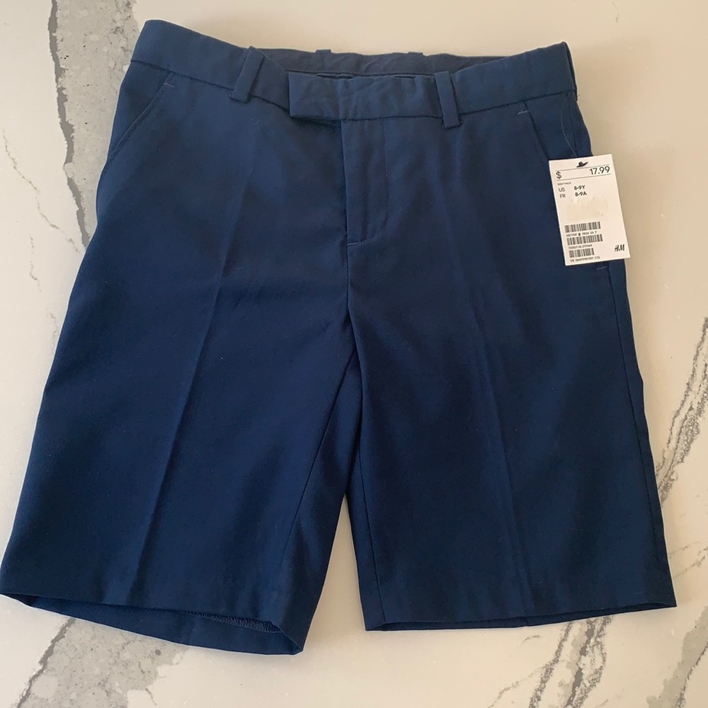 NWT H&M kids navy shorts size 8-9Y